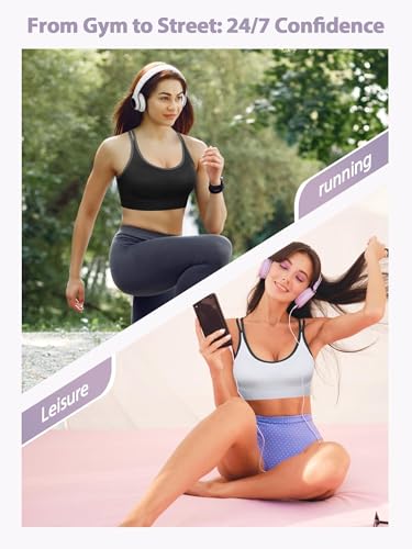 VEQKING Strappy Womens Sports Bras Cross Back for Running Removable Padded Workout Yoga Bras Pack Gifts4