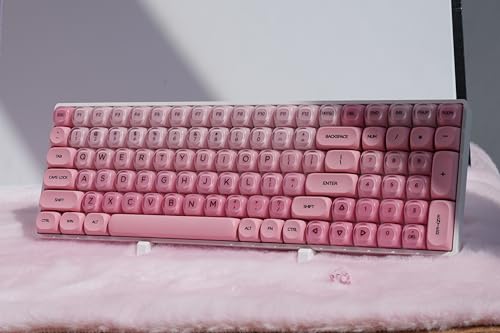 Image of ZORNHER ZH100 Foundation Mechanical Kevboard,Pink Creamy Kevboard with Number Pad,Girly Keyboard,Full Size Gaming Keyboard Cute,Jelly MOA Profile,Creamy Sounding Linear Switches