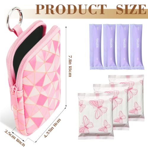 Image of 2PCS Tampon Holder Zipper Pouches Portable Period Bags