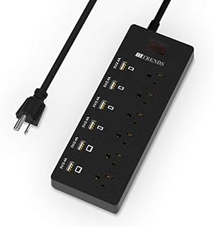Power Strip, HITRENDS Surge Protector with 6 AC Outlets & 6 USB Charging