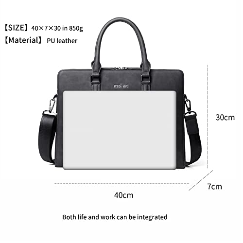 FSD. WG Business Bag Leather Messenger Bag Water Resistant Business Travel Briefcase Handbag Briefcase for Men4