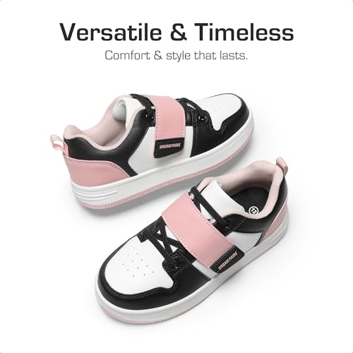 Dream Pairs Boys Girls Sneaker Low Top Basketball Shoes Kids Lillegends Alleyball Walking Shoes For Sport Outdoor School,Size 2 Little Kid,Black/White/Pink,Sdfs2420K thumb #2