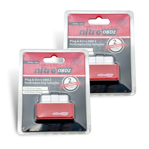 Qurbuns 2 PCS Power Upgrade Pro for Car Torque Boost with Play and Plug 25% More Torque and 35% More Power Universal for D-iesel Vehicles (Red)