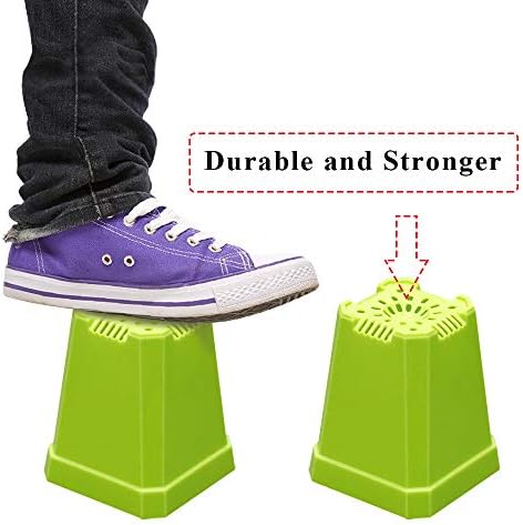 KINGLAKE 24Pcs Plastic Square Plant Pots with Trays, 7cm Thick Seed Seedling Pots, Small Coloured Nursery Flower Pots for Vegetables Cuttings Succulent Cacti