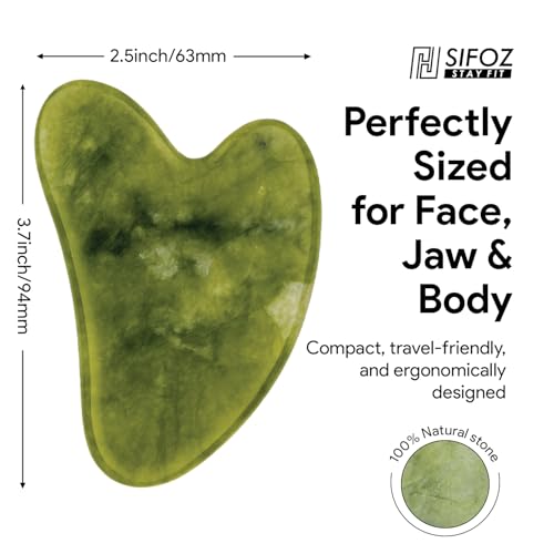 SIFOZ Premium Gua Sha Tool for Face – Anti-Aging Facial Massager for Skin Tightening, Wrinkle Reduction & Muscle Relaxation – Natural Skincare Stone for Face, Neck & Eyes - Image 5 thumbnail