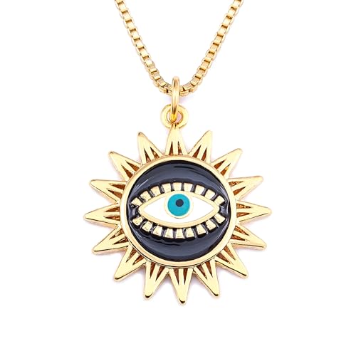 Collier mauvais œil cœur or et argent 925 bohème pour femme