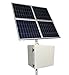 RemotePro 80W Cont Pwr Sol Sys, 320W Solar, 48V 100Ah 4800Wh Batt, 48V 60A MPPT TempComp Sol Ctrl/Status Disp/20A Ld Ctrl, 2-4" Pole/Wall Mt Lg Steel Lock Encl w/1U Rackmt + SidePole Sol Mt, PwrVent