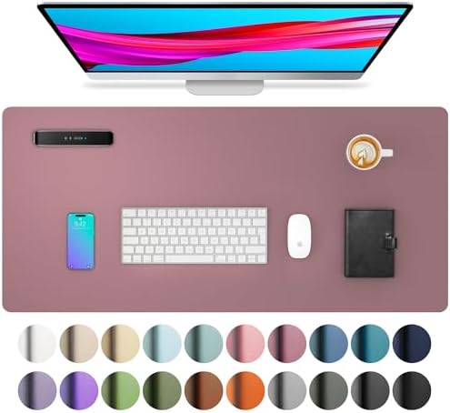 Aothia Leather Desk Pad Protector, Mouse Pad, Office Desk Mat,Non...