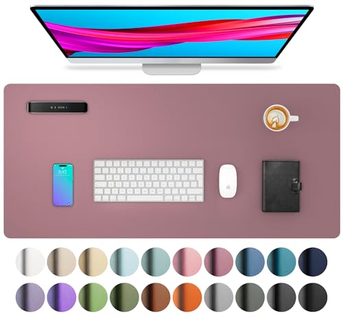 Aothia Leather Desk Pad Protector, Mouse Pad, Office Desk Mat, No...