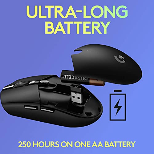 Image of Logitech G305 LIGHSTPEED Wireless Gaming Mouse, Hero 12K Sensor, 12,000 DPI, Lightweight, 6 Programmable Buttons, 250h Battery Life, On-Board Memory, PC /Mac - Lilac (Renewed)