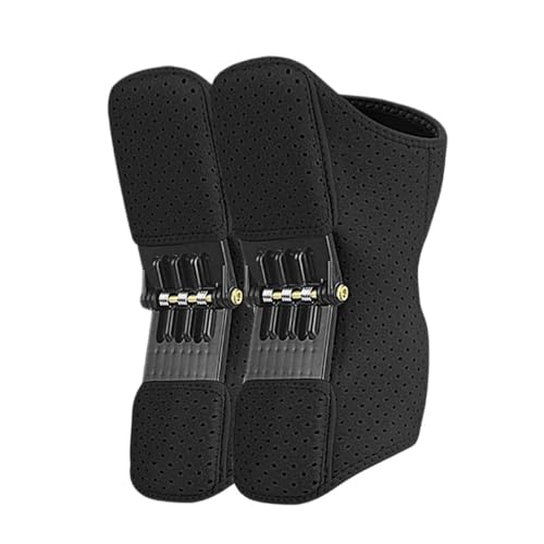 lluoqian Assister Genouillère d'alpinisme exosquelette - Aide à la Marche Respirante for Adultes et Personnes âgées, randonnée et montée d'escaliers(Black)