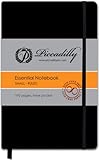 1 X Piccadilly Essential Notebook - Black - Small (Lined both sides)