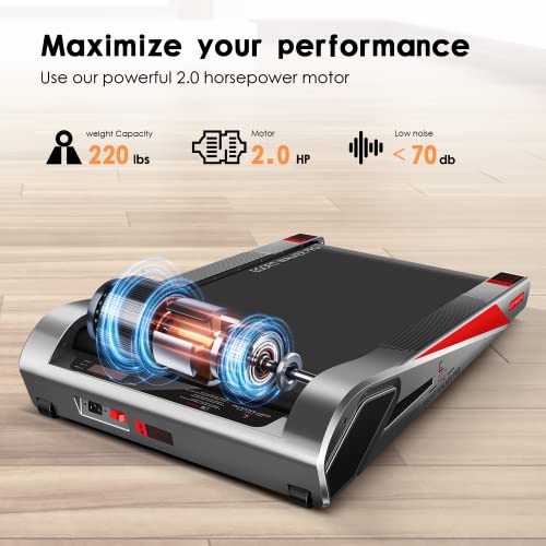 Egofit Walker Pro M1 – Compact 5% Incline Under-Desk Treadmill with App Control — view 8