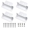 Support de Panneau Solaire Fixation Panneaux Solaires Support en Z de Montage en Alliage d’aluminium avec Vis et Écrous pour Camping Car Bateau Toits 4 Pièces