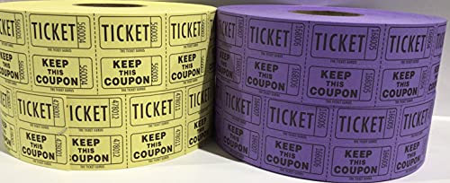 Tickets de tombola 50/50 en rouleau double couleur pour loterie et kermesse