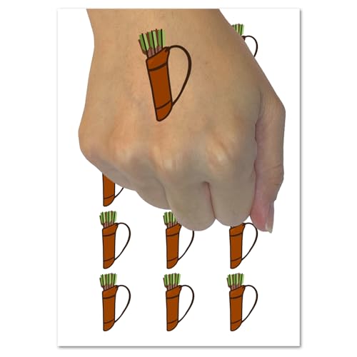 Archer Quiver Arrows Archery Temporary Tattoo Water