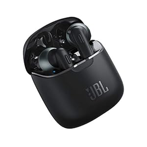 JBL Tune 220TWS Pure Bass-oortelefoon, handsfree via bluetooth, 20 uur batterijduur met oplaadhoes, zwart