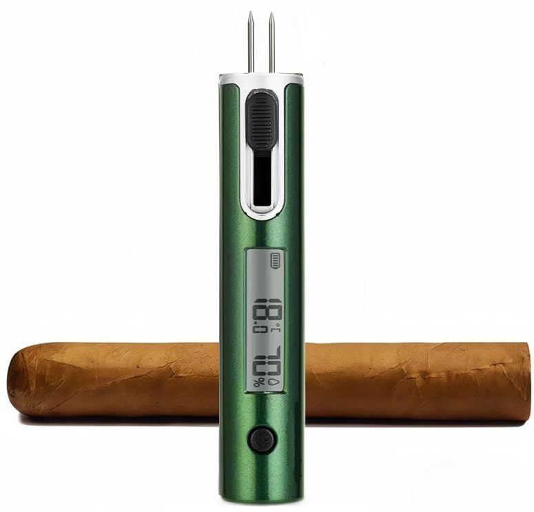 Digital Cigar Humidity Meter Portable Electric Moisture Temperature Guage Tester Reader Humidor Hygrometer Needle LCD Display Smoking Tobacco Accessories Gifts (Black)