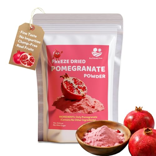 Pomegranate Juice Powder, 7.05oz (200g) Natural Freeze-Dried Pomegranate Powder, Single Ingredient, No Sugar or Additives- Suitable for a Variety of Uses in Milkshakes, Beverages, Cooking, and Baking