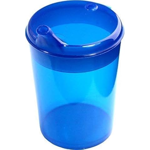 Medi-Inn+ Schnabelbecher Schabeltasse Trinkbecher 250 ml (Farbe: blau, Öffnung: 4 x 4 mm) Cover