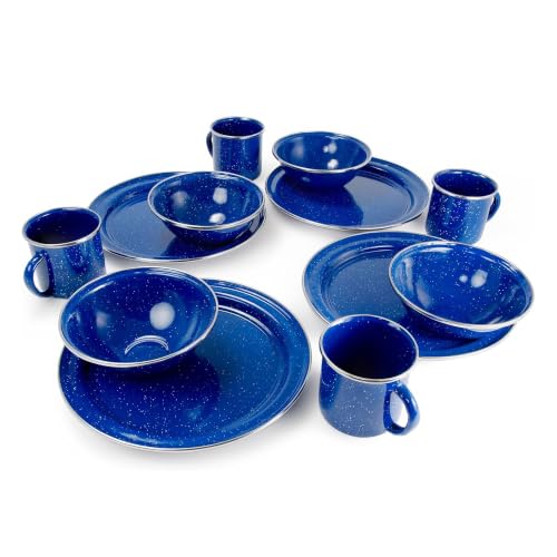 GSI Outdoors Pioneer Juego de Platos Esmaltados 12 Piezas para 4 Personas