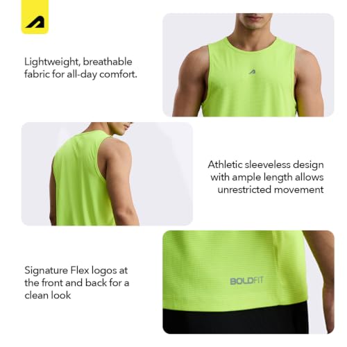 Image of Boldfit Men's Polyester Regular Fit Vest - Multipurpose Sando for Gym, Running, Outdoor - Sleeveless Undershirt, Round Neck Baniyan - Quick Drying, Breathable