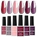 Makartt Red Gel Nail Polish Kit 10 ML 6 Bottles Perfect Glamour Goddess Manicure Series UV LED Lamp Required Soak Off UV Gel Nail Polish Gift Box P-13