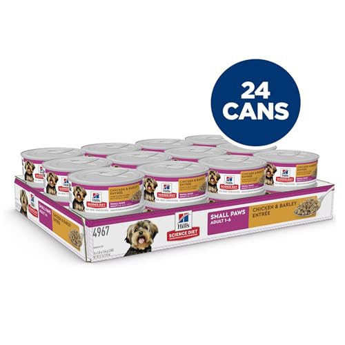 Hills Science Diet Small Mini Senior Adult 7+ Small Mini Breeds Senior Premium Nutrition Wet Dog Food Chicken Barley Loaf 58 Oz Can Case of 24 Cucciolini Doodles Hills science diet small mini senior adult 7+ small mini breeds senior premium nutrition wet dog food chicken barley loaf 5 8 oz can case of 24 cucciolini doodles