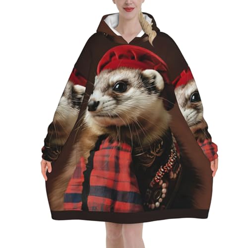 Couverture surdimensionnée furets pour adulte plaid géant et chaud