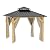 10x10 ft Wood Gazebo, Upgrade Spruce Frame and Double Galvanized Steel Roof, Hardtop Gazebo