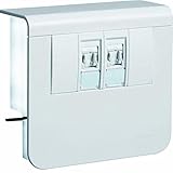 Hager Tehalit SL GerÃ¤tetrÃ¤ger SL20055, Datendose Cat.6, 2fach, reinweiÃŸ, RAL 9010