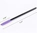 BIHRTC Pack of 100 One-Off Disposable Silicone Eyelash Mascara Brushes Wands Applicator Eyebrow Brush Makeup Tool Kit Set (Tower Shape - Black+Purple)