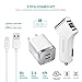 Overtime 3PC Charging Kit, Wall and Car Charger, Apple MFI Certified Lightning to USB-C 6ft Charging Cable for iPhone/iPad & iPod - White
