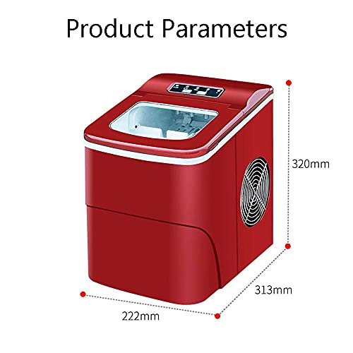 Máquina fabricadora de hielo para mostrador doméstico, tamaño mini, automática, 9 cubos listos en 6-11 minutos, portátil, con cuchara y canasta para hielo qujunji miniatura 4