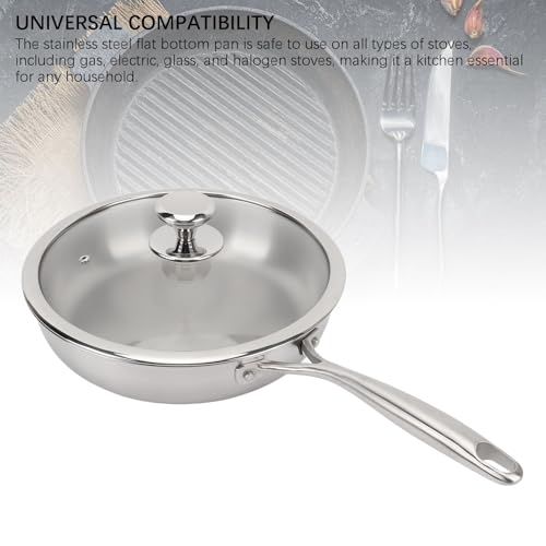 ZJchao Alloy Aluminum Frying Pan Set for Multipurpose Cooking, Stainless Steel Skillet with Heat Conduction, Glass Lid for Apartment Kitchen - Image 7