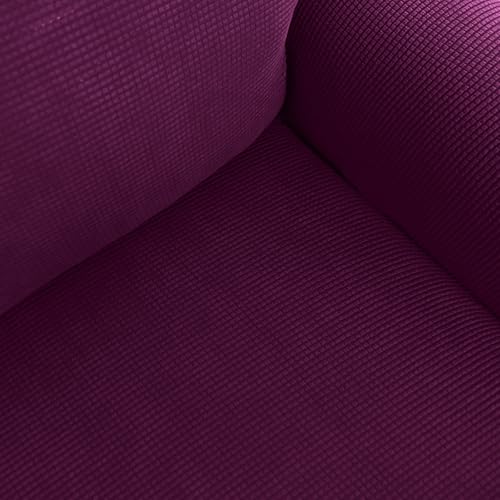 Housse de canapé extensible violet foncé lavable en élasthanne - 4