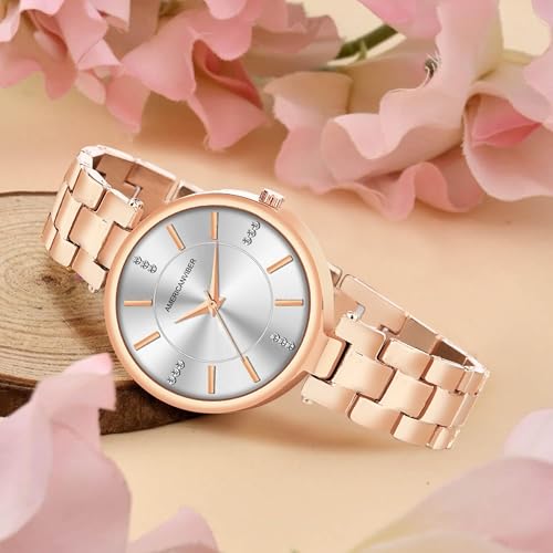 Image of AMERICANVIBER DRW001001 Premium Watch Combo for All Occasions - Fancy & Elegant Design, Stylish Gift Set Analog Watch for Women