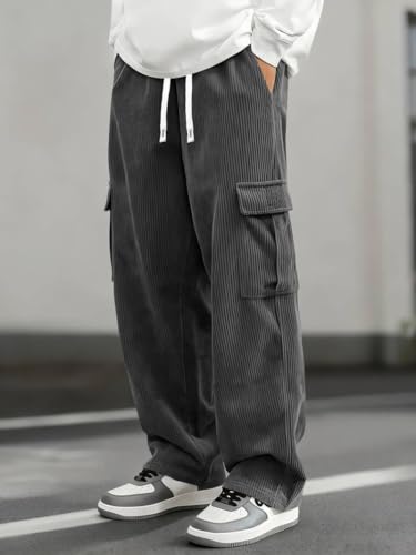 Image of Samfor Pant for Men Casual Feel Cargo Joggers for Men - Loose Fit Utility Pants with 6 Pockets | Durable Outdoor & Hiking Trousers for man