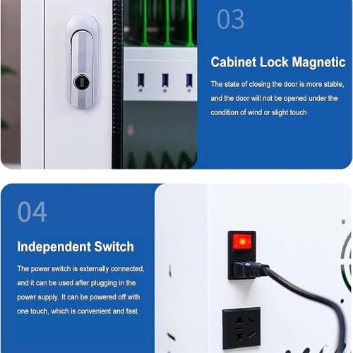 Casier de chargement de téléphone portable multi-emplacement USB sécurisé