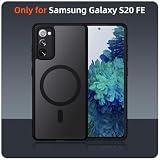 Oelrstfe Etui do Samsung Galaxy S20 FE 5G, kompatybilne z MagSafe z 2 szkłem hartowanym, magnetyczne półprzezroczyste matowe etui ochronne, bardzo cienkie, odporne na wstrząsy etui, czarne