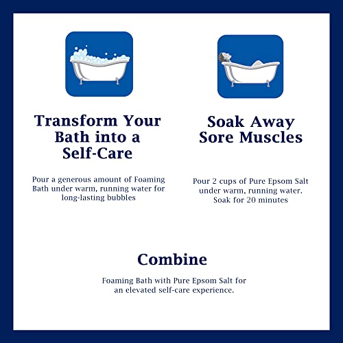 Image of Dr Teal's Epsom Salt Soaking Solution and Foaming Bath with Pure Epsom Salt, Eucalyptus 3 Pound Bags, and 34 Ounce Bottle