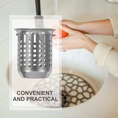 Colador para lavabo de acero inoxidable con asa miniatura 2
