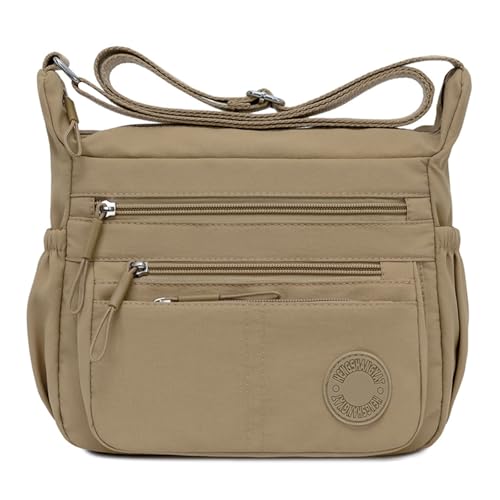 Kaiyzo Crossbody Bag Damen Mittelgroß Wasserdichte Nylon Handtasche mit Vielen Fächern Leichte Umhängetasche Arbeitstasche Damen Messenger Bag für Tägliche Reisen Arbeit Schule Shopper Reisen