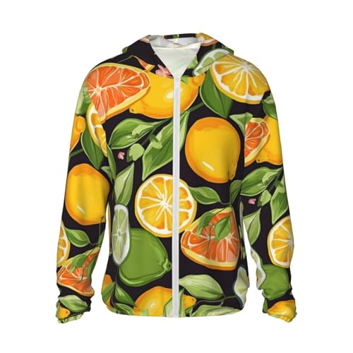 Chemise de soleil homme agrumes UPF 50+ avec capuche et manches longues