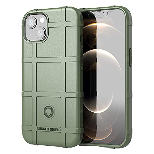 EGO TACTICAL Rugged Shield Brand Solid Color TPU Phone Case for Apple iPhone 14 - OD Green