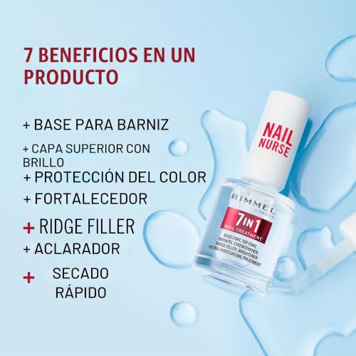 Miniatura 7 de Rimmel London, Nail Care, Multi Benefit 7 in 1, Tratamiento de uñas, 12 ml (Paquete de 2)