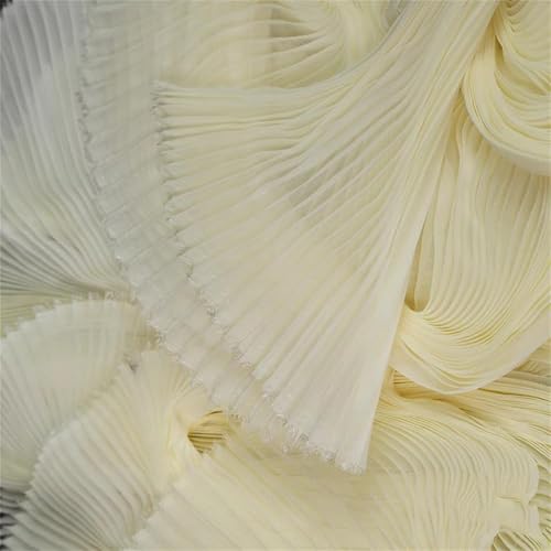 Mousseline plissée à volants Tulle Polyester fluide pour jupes légères