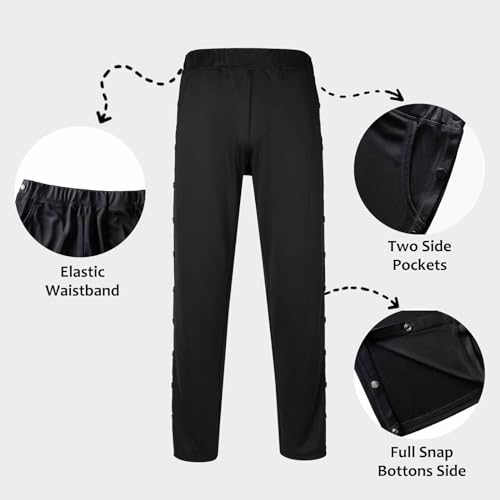 Post Surgery Tearaway Pants, Side Snap Pants for Fracture/Surgery Patients - Men's4