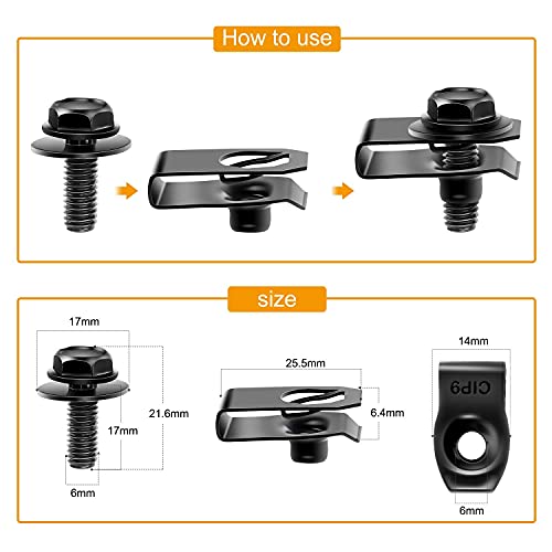 Gooacc GRC-70 35Pcs Engine Under Cover Splash Shield Guard Body Bolts Bumper Fender Liner Push Retainer Fastener Rivet Clips thumb #1
