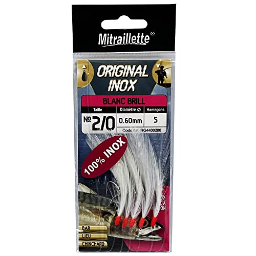 RAGOT - Bas de ligne Mitraillette original Inox (Blanc)